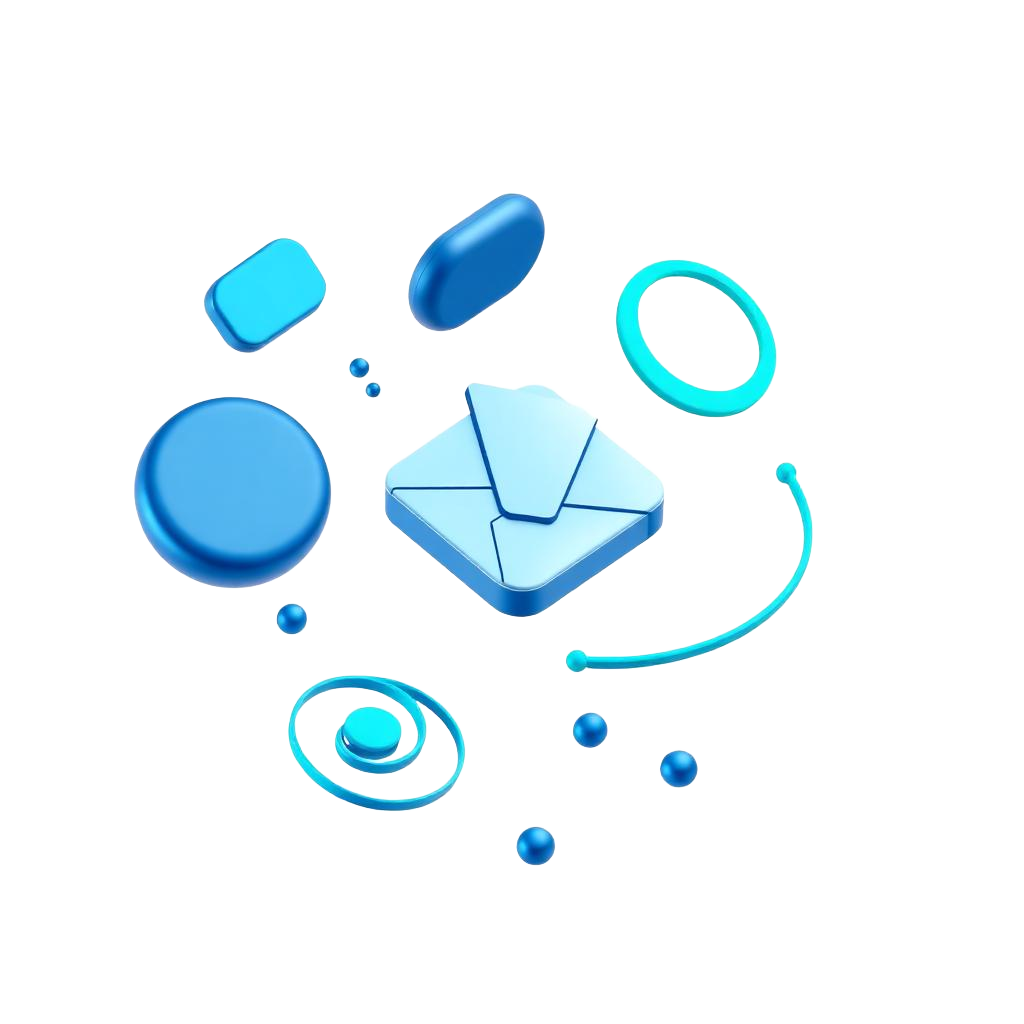 Abstract illustration of messages in motion
